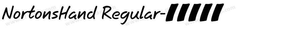 NortonsHand Regular字体转换